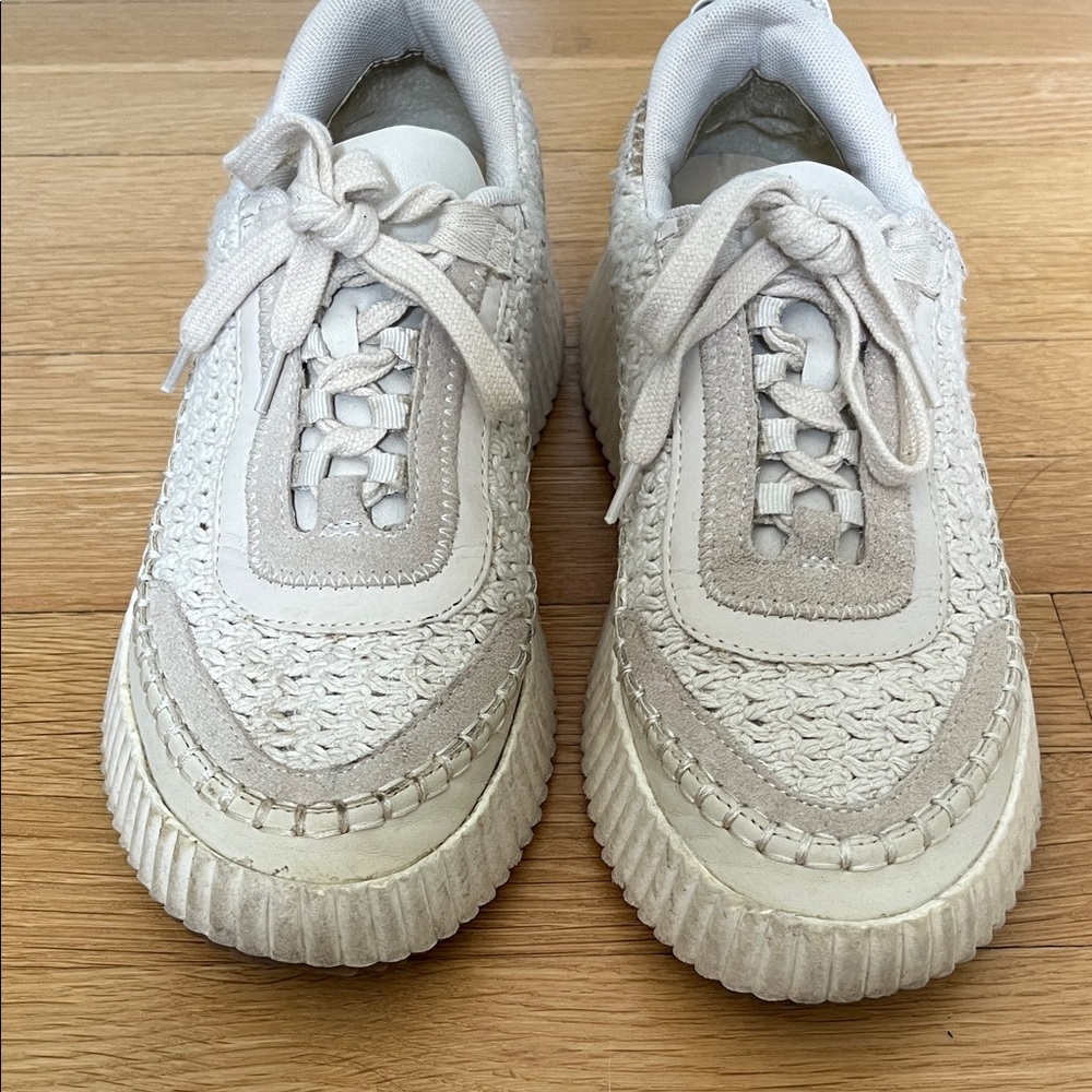 Dolce Vita White Cream Sneakers